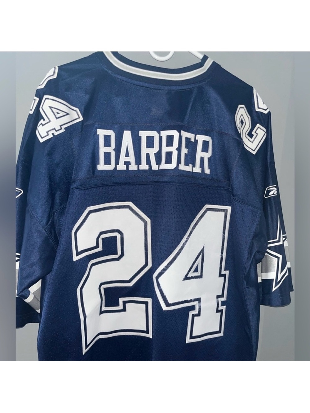 Dallas Cowboys Marion Barber #24 Blue Authentic NFL Throwback Football Jersey - Picture 4 of 5